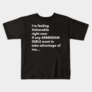 I Love Armenian Girls Funny Vulnerable RN Kids T-Shirt